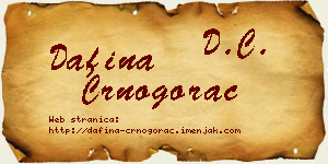 Dafina Crnogorac vizit kartica
